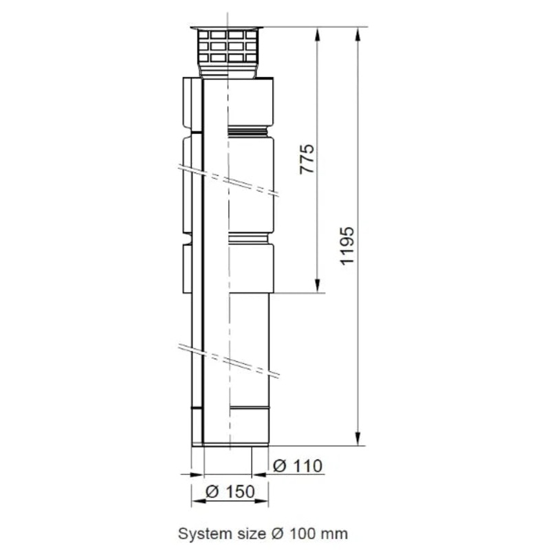 VIESSMANN VERTICAL FLUE TERMINAL 7373249