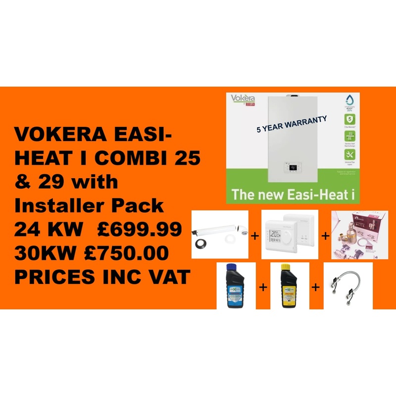 Vokera Easi-Heat i 25C Combi Boiler+Flue+Installer PACK