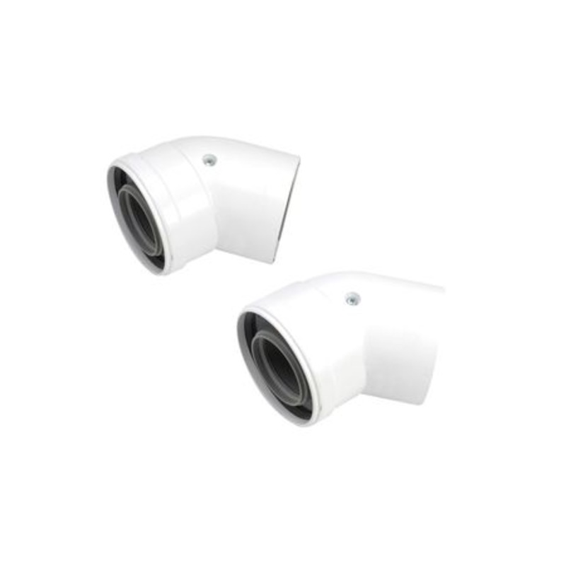 Worcester Bosch 45 Degree Boiler Flue Bend 60Mm/100Mm 2 Pack 7716191085