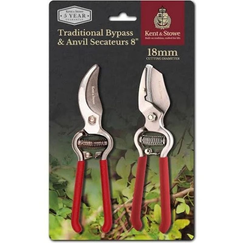Bypass & Anvil Secateur Twin Pack