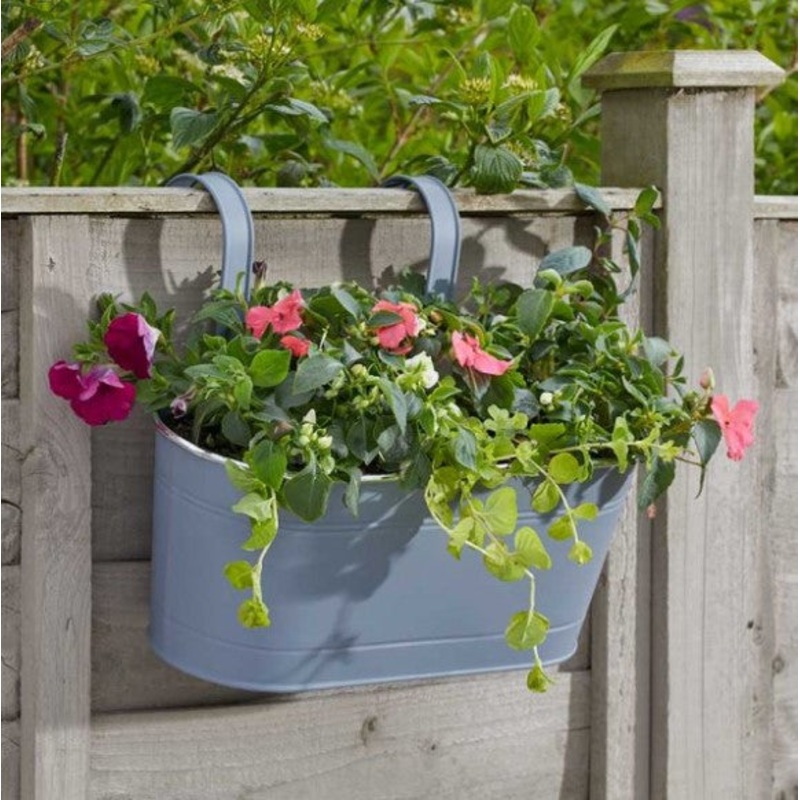 12 Fence & Balcony Hanging Planter – Slate