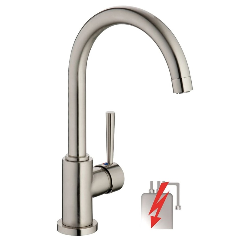 SCH_TTE Sink Mixer with Round Spout CORNWALL Low Pressure Stainless Steel Look
