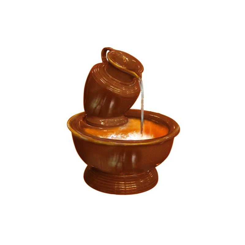 AMALFI CERAMIC FOUNTAIN W/LIGHTS