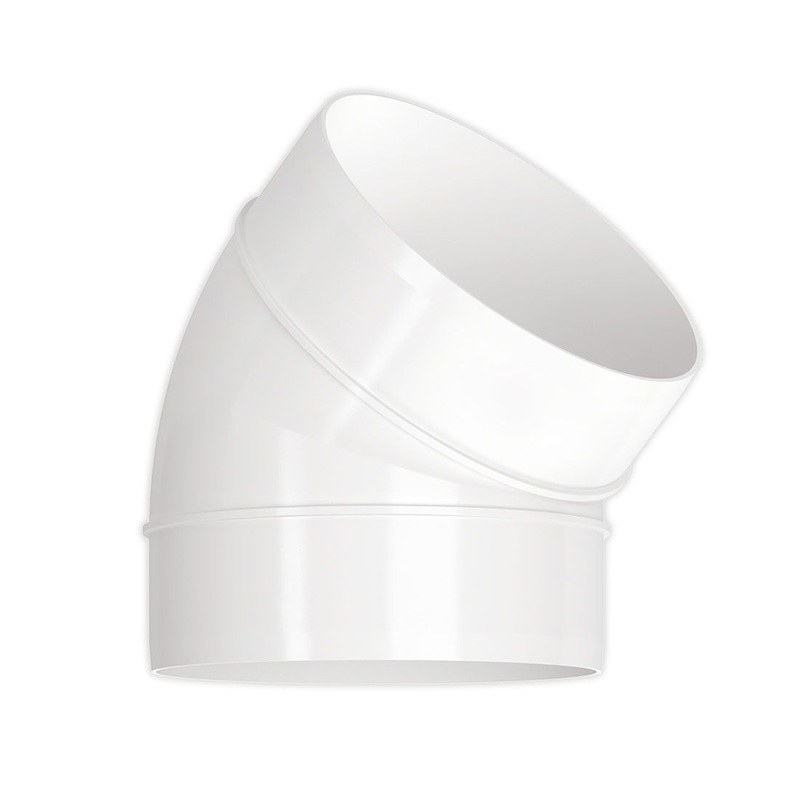 PVC 45 Round Elbow Bend|100mm|125mm|150mm