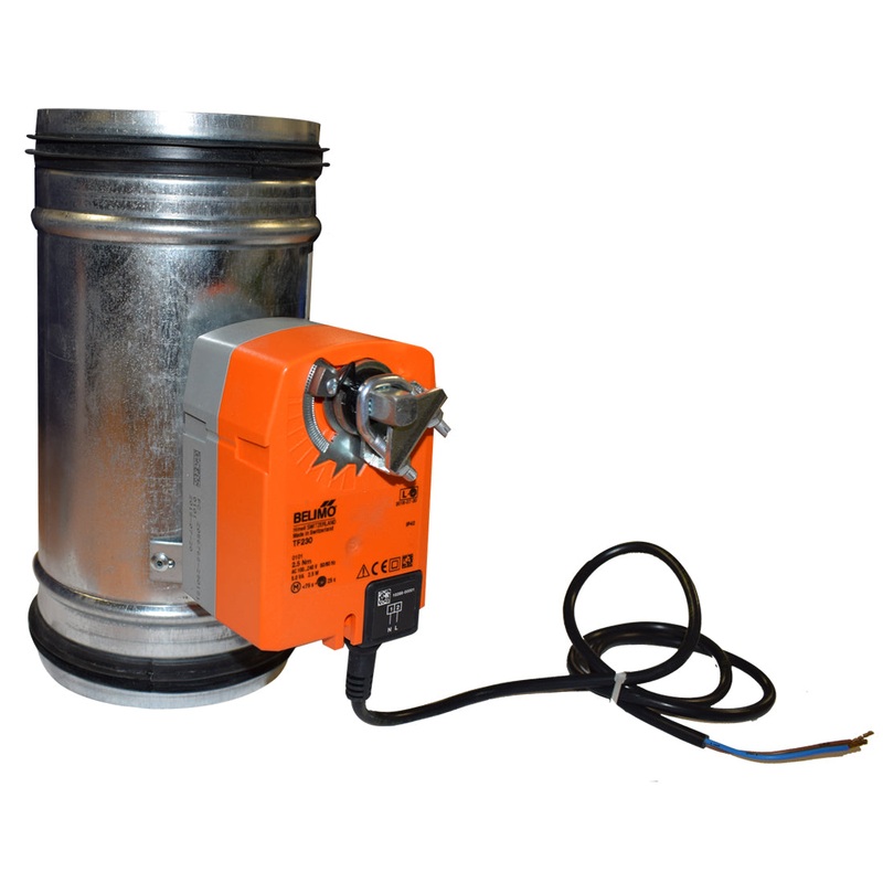 Motorised Circular Damper with Spring Return