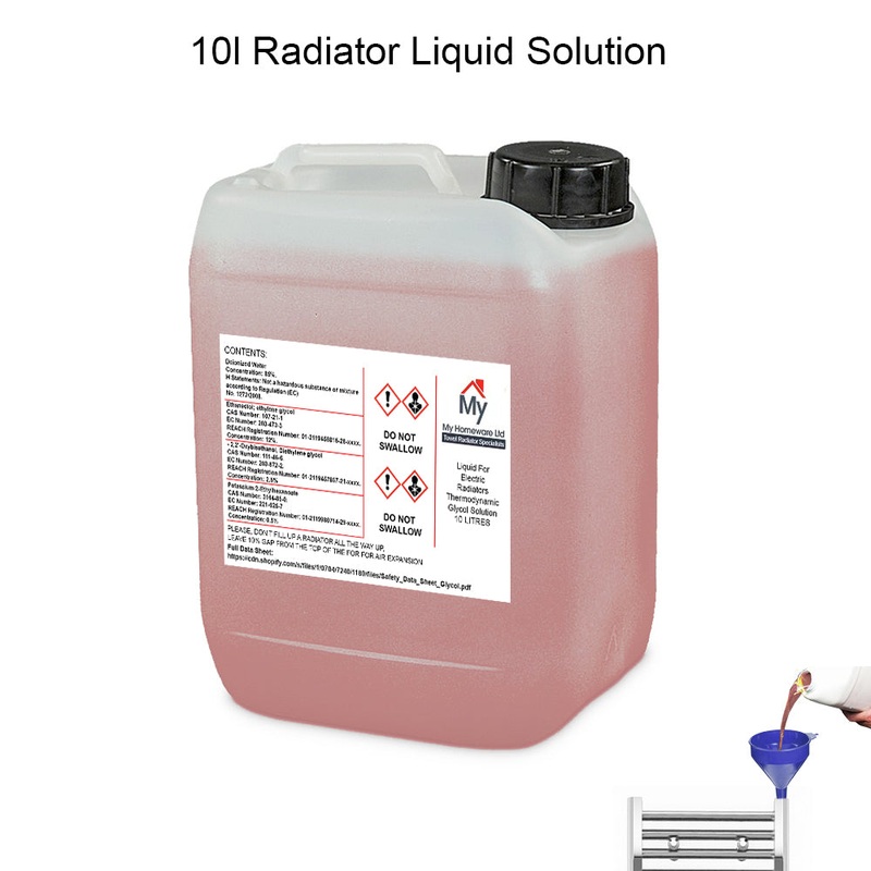 Electric Radiators Liquid   10 LITRES  Glycol/Deionized Water Solution