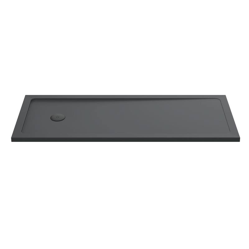Nuie 1700mm x 700mm Bath Replacement Rectangular Shower Tray – Slate Grey