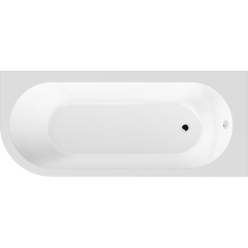 Nuie Crescent Back to Wall Bath With Panel – RH – 1700mm x 725mm – White