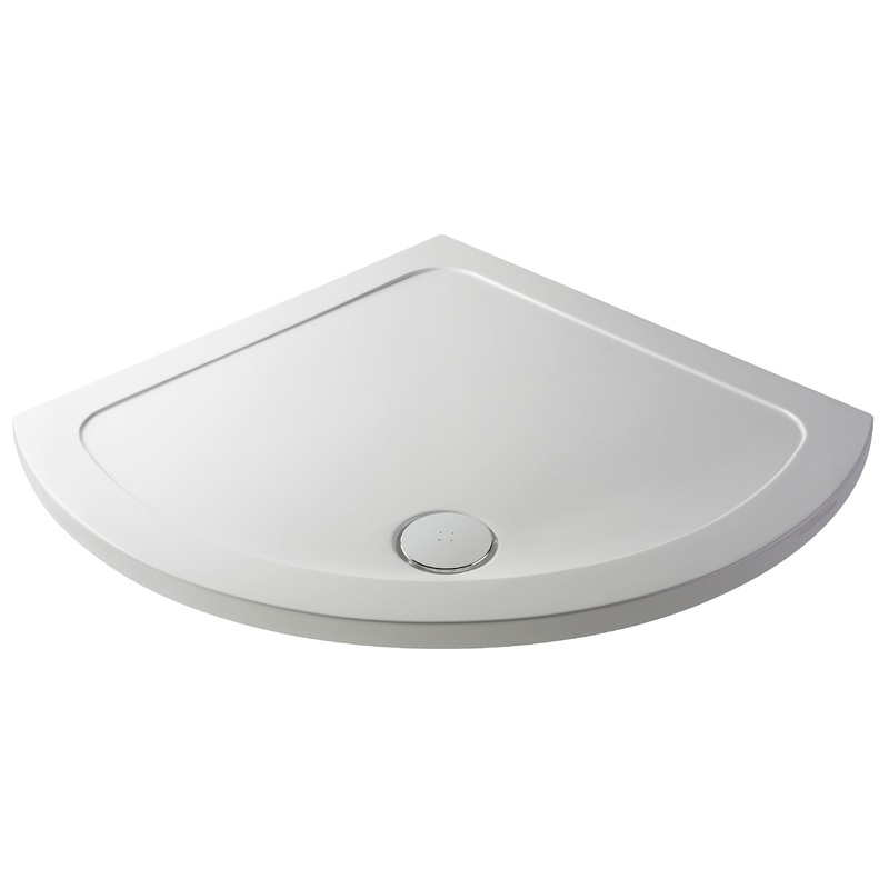 Nuie Pearlstone 914mm x 914mm Quadrant Shower Tray – White