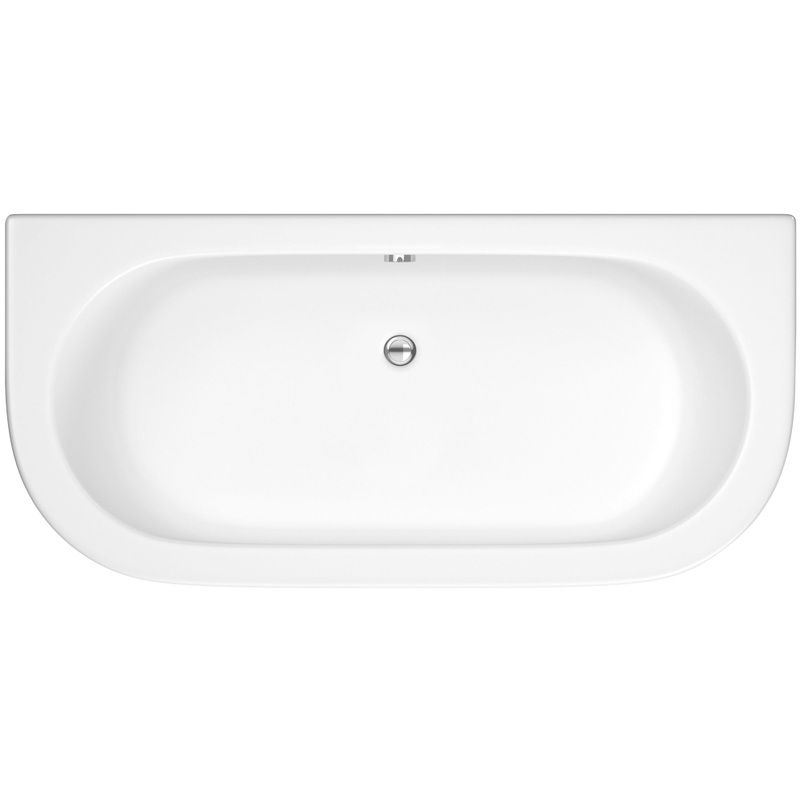 Nuie Shingle Back to Wall Bath With Panel – 1700mm x 750mm – White