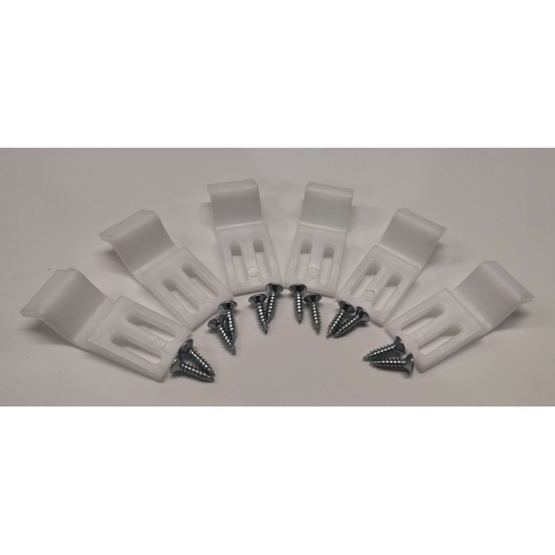 Nuie Shower Bath Panel Clips – White