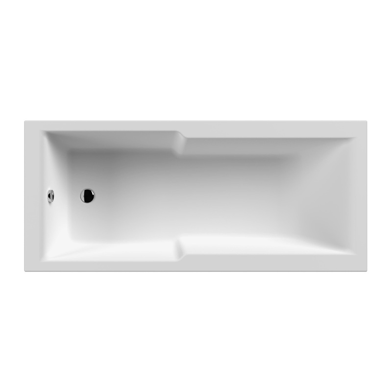 Nuie Single Ended Shower Bath – 1700mm x 750mm – White