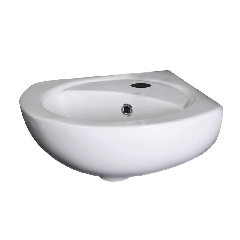 Nuie Melbourne 450mm Wall Hung Corner Basin – 1 TH – White