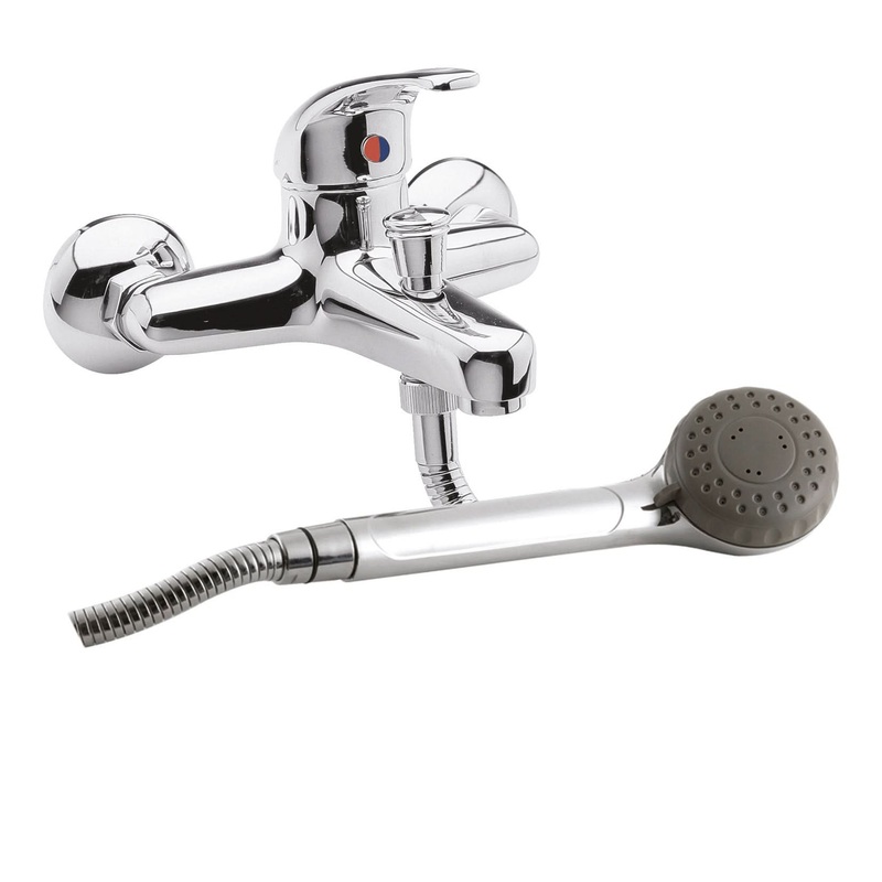 Nuie Pair Of Wall Mounted Couplings – Chrome