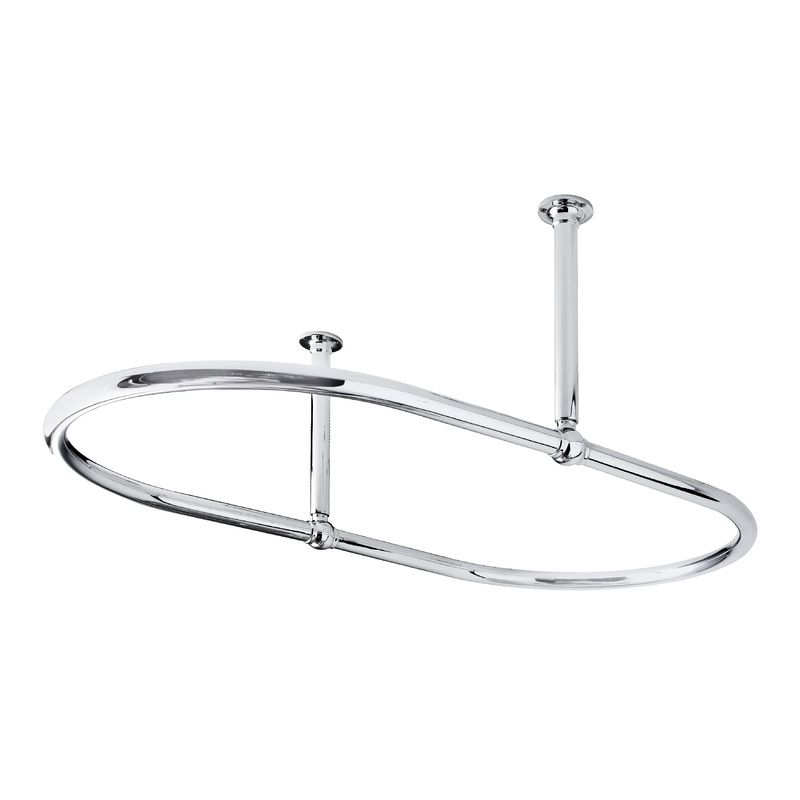 Nuie Traditional Oval Shower Curtain Rail – Chrome