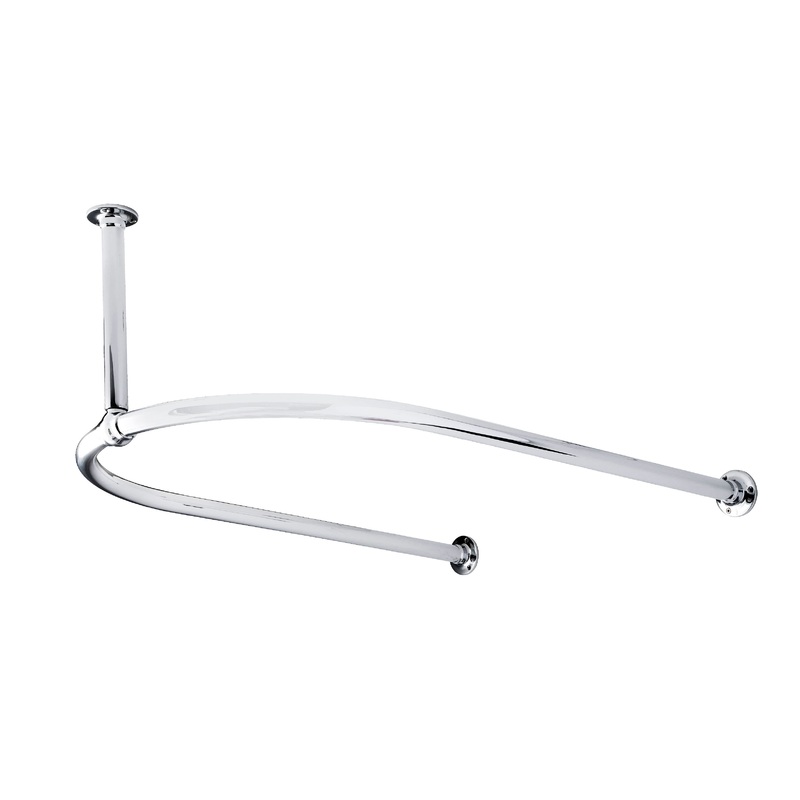 Nuie Traditional U-Shape Shower Curtain Rail – Chrome