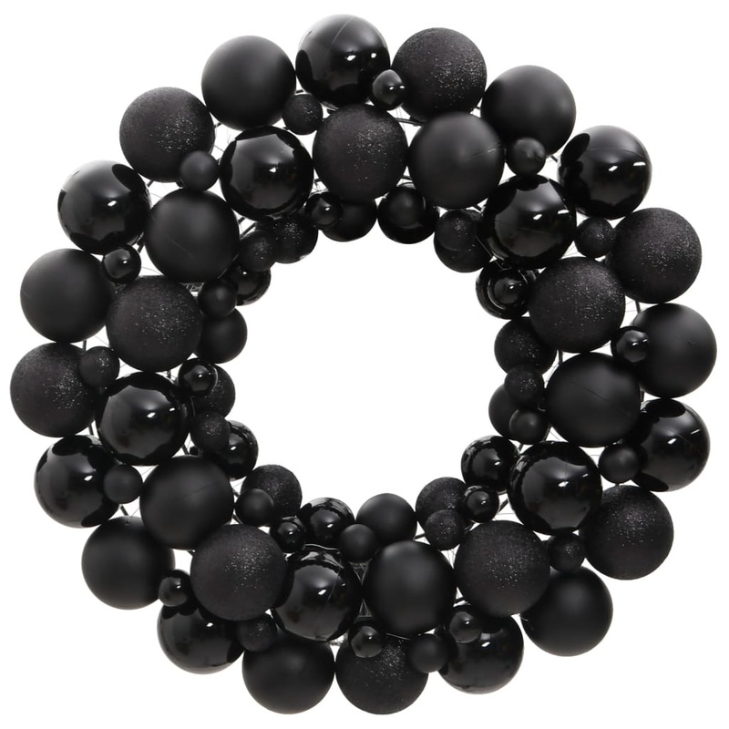 Berkfield Christmas Wreath Black 45 cm Polystyrene