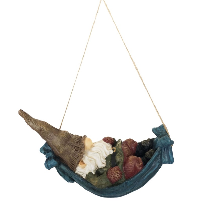 Esschert Design Gnome in Hammock 9.4×21.6×13 cm