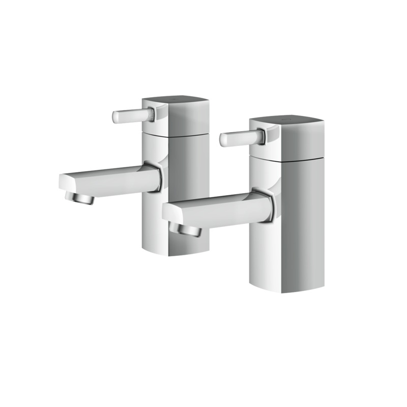 Aqualla Lan Basin Taps|Chrome|Polished|Lifestyle