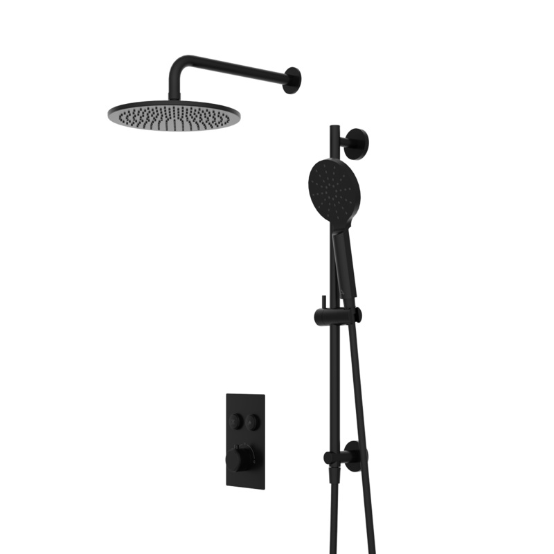 Fuse Push Button Black Glide|Matt Black|Matt|Contemporary