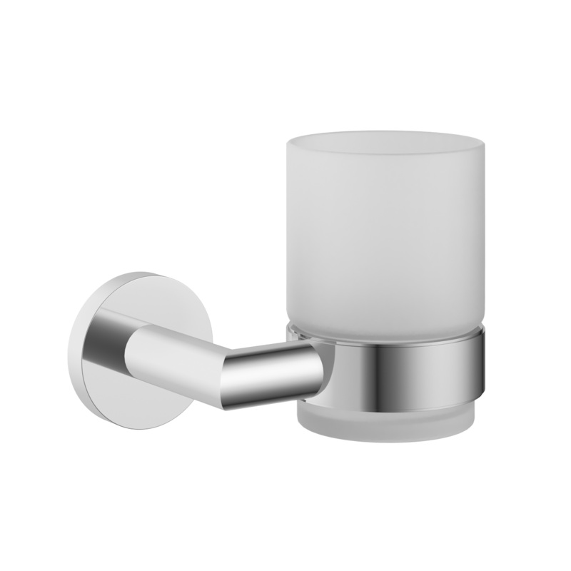 Luca Single Tumbler Holder|Chrome|Polished|Contemporary