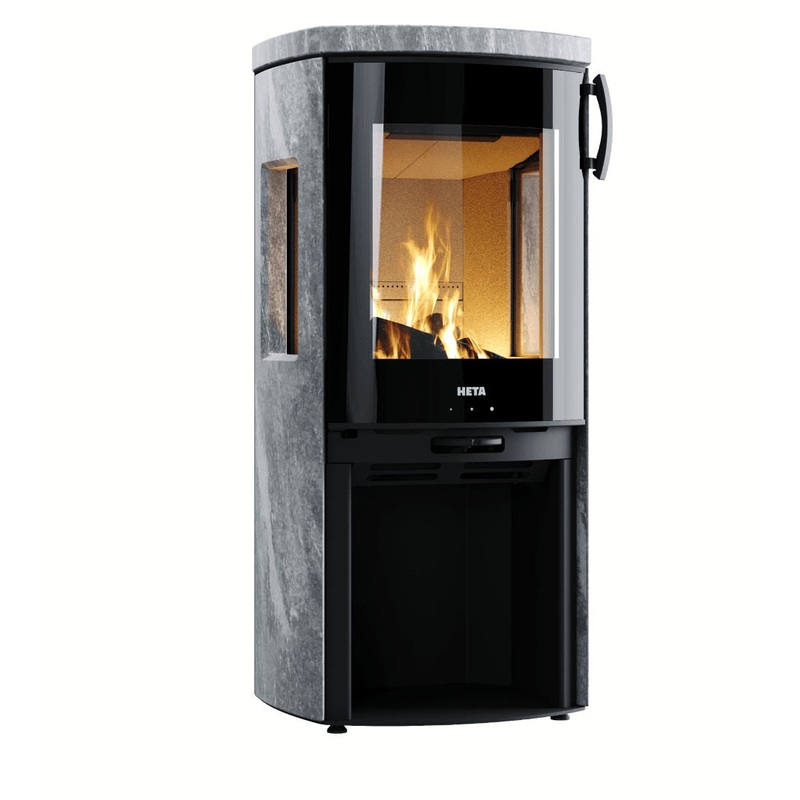 Heta Moderna 6kW Wood Burning Ecodesign Soapstone Stove with Side Windows