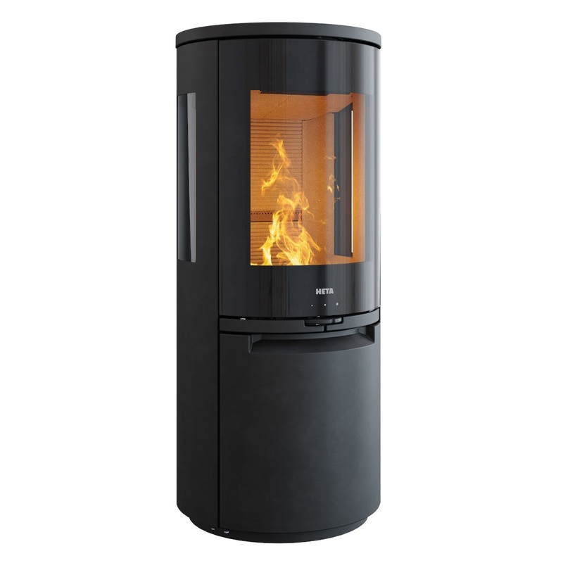Heta Scanline 900 GL 6.6kW Wood Burning Stove with Side Windows