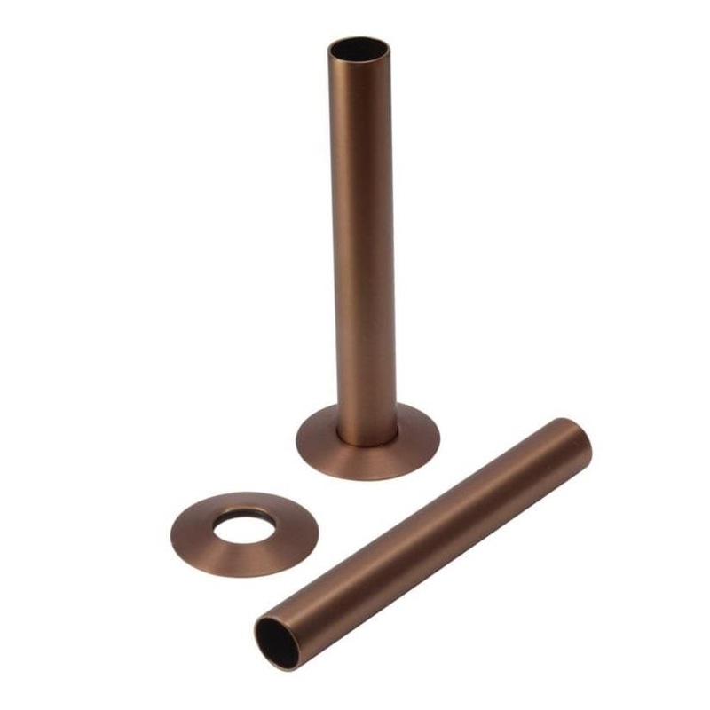 Aquarius Zanelli Brushed Bronze 18mm Radiator Pipe Shrouds