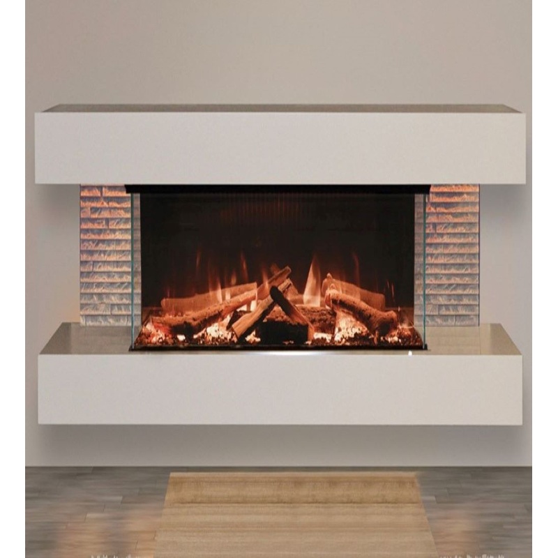 Evonic Bergen Electric Wall Mounted Fireplace Suite