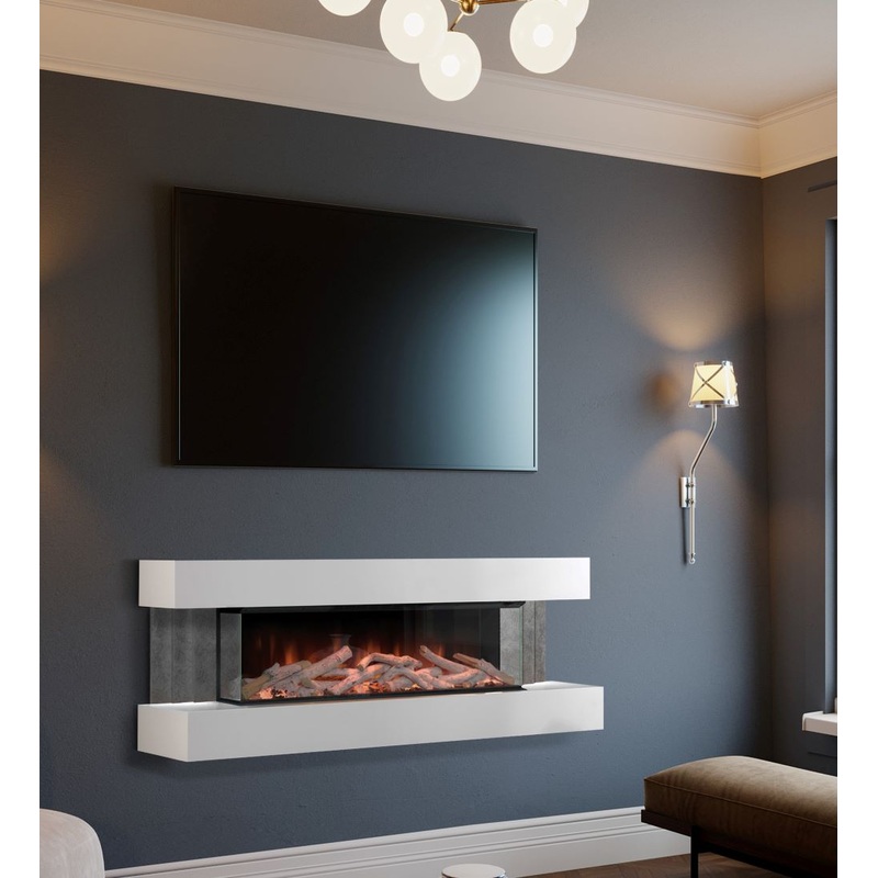 Evonic Crenshaw Wall Mounted Electric Fireplace Suite