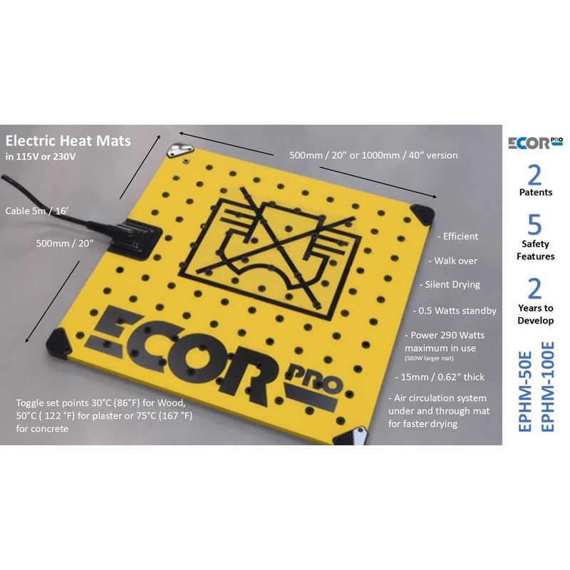 Ecor Pro Electric Heat Mat (EPHM-100E)