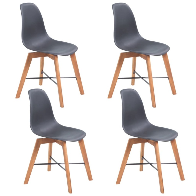 Berkfield Chair Seats 4 pcs Black Plastic