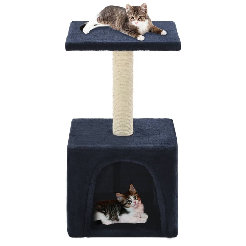 Berkfield Cat Tree with Sisal Scratching Post 55 cm Dark Blue