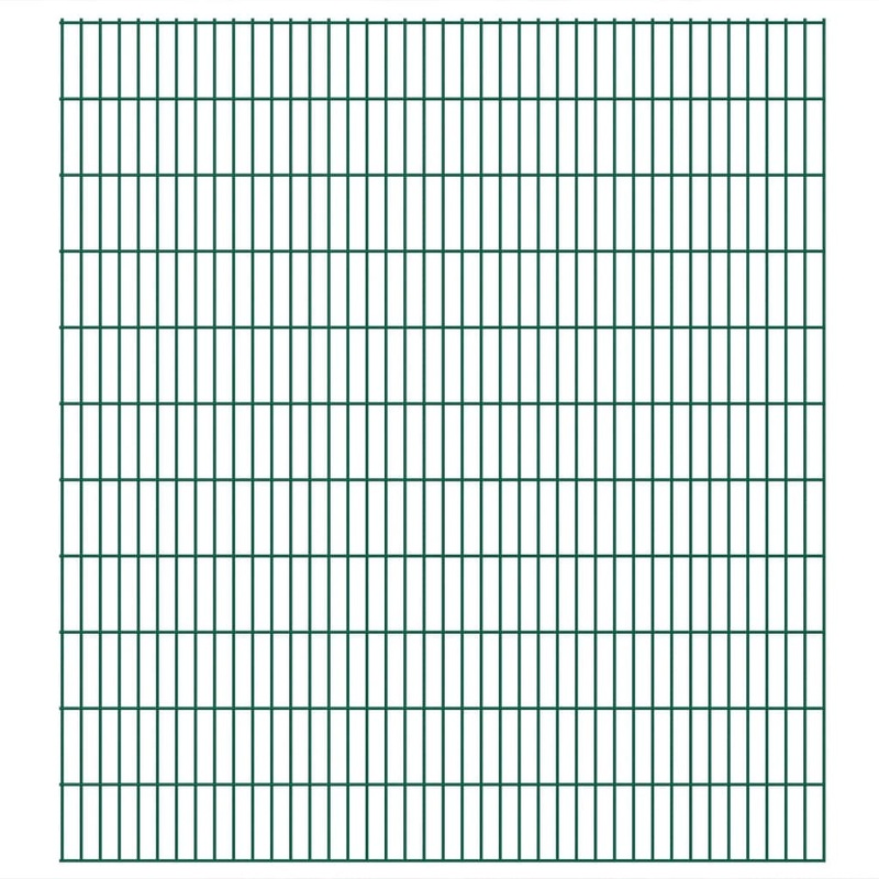 Berkfield 2D Garden Fence Panels 2.008×2.23 m 26 m (Total Length) Green