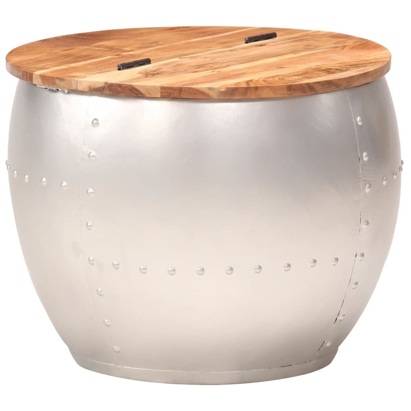 Berkfield Coffee Table 53×43 cm Solid Acacia Wood