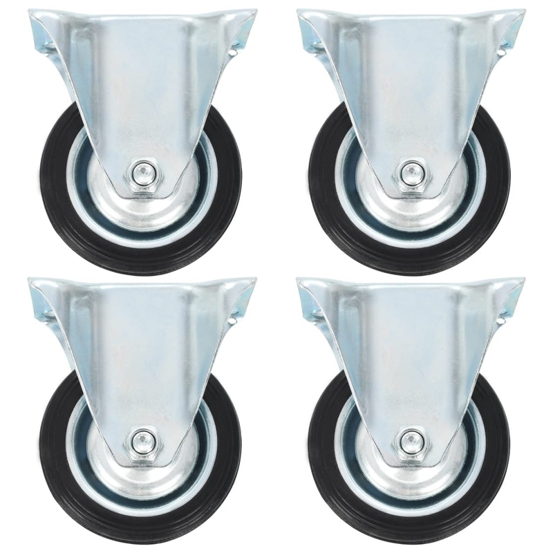 Berkfield 8 pcs Fixed Casters 75 mm