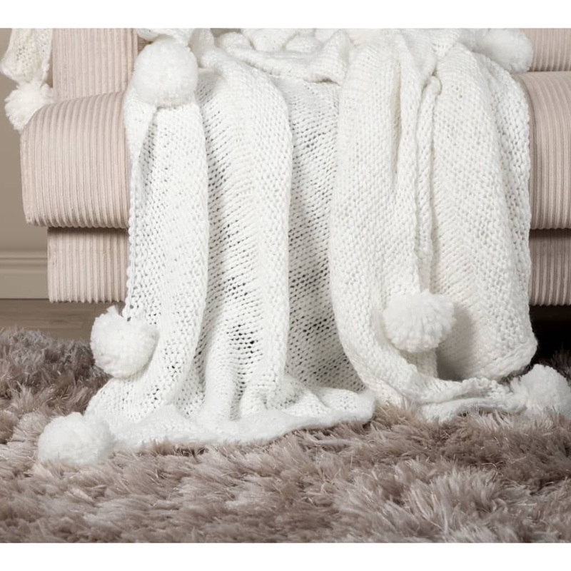 Venture Home Throw Anny 170×130 cm Acrylic White