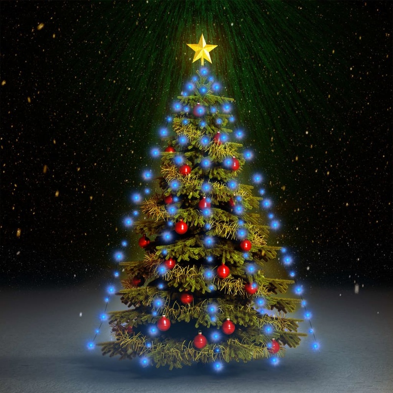 Berkfield Christmas Tree Net Lights with 210 LEDs Blue 210 cm