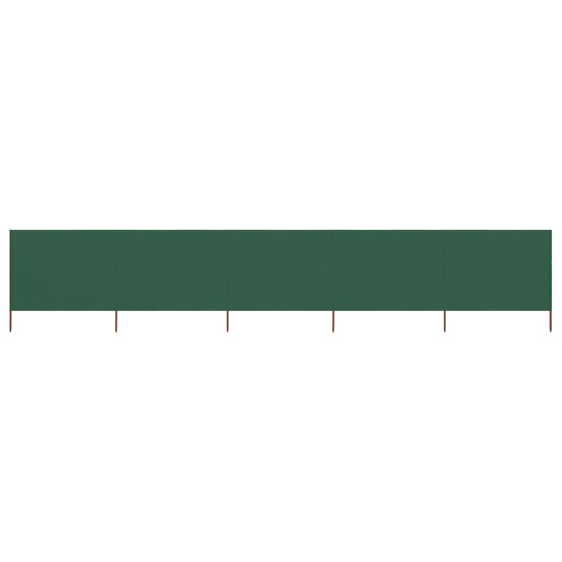 Berkfield 5-panel Wind Screen Fabric 600×80 cm Green