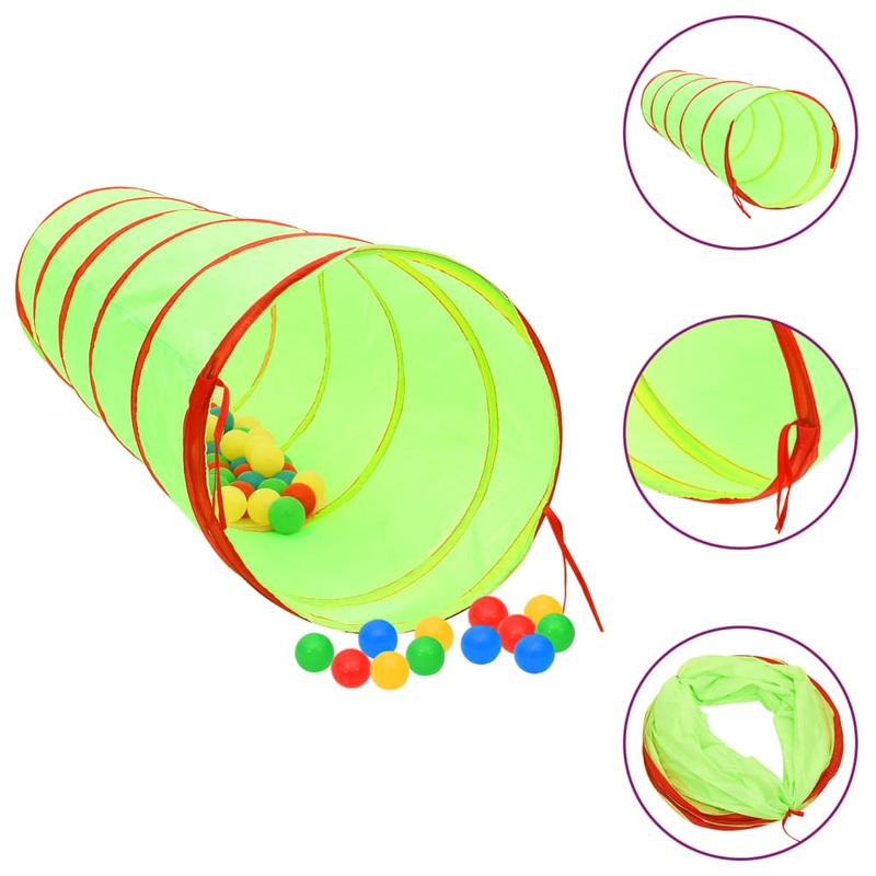 Berkfield Children Play Tunnel Green 175 cm Polyester