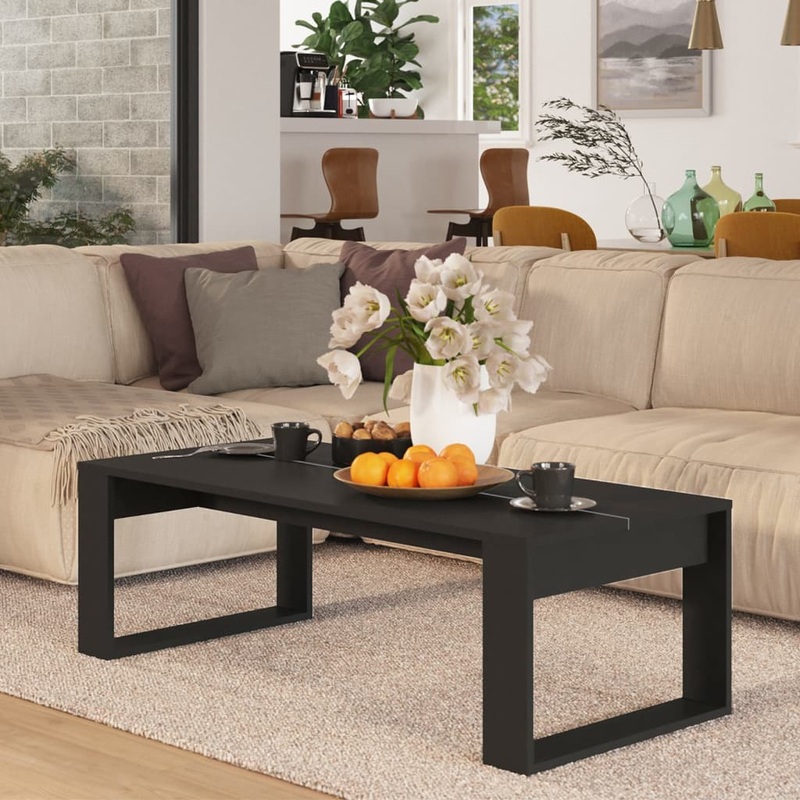 Berkfield Coffee Table Black 110x50x35 cm Engineered Wood