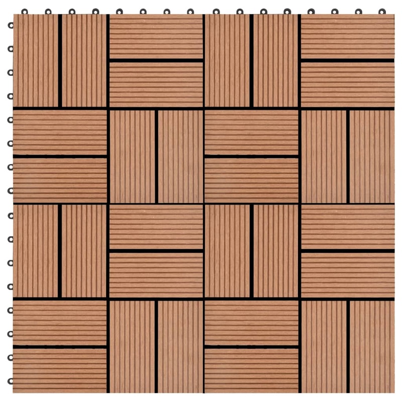 Berkfield 22 pcs Decking Tiles 30×30 cm 2 sqm WPC Brown