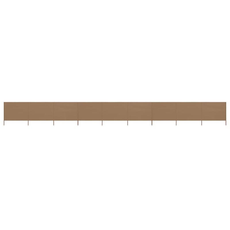 Berkfield 9-panel Wind Screen Fabric 1200×120 cm Taupe