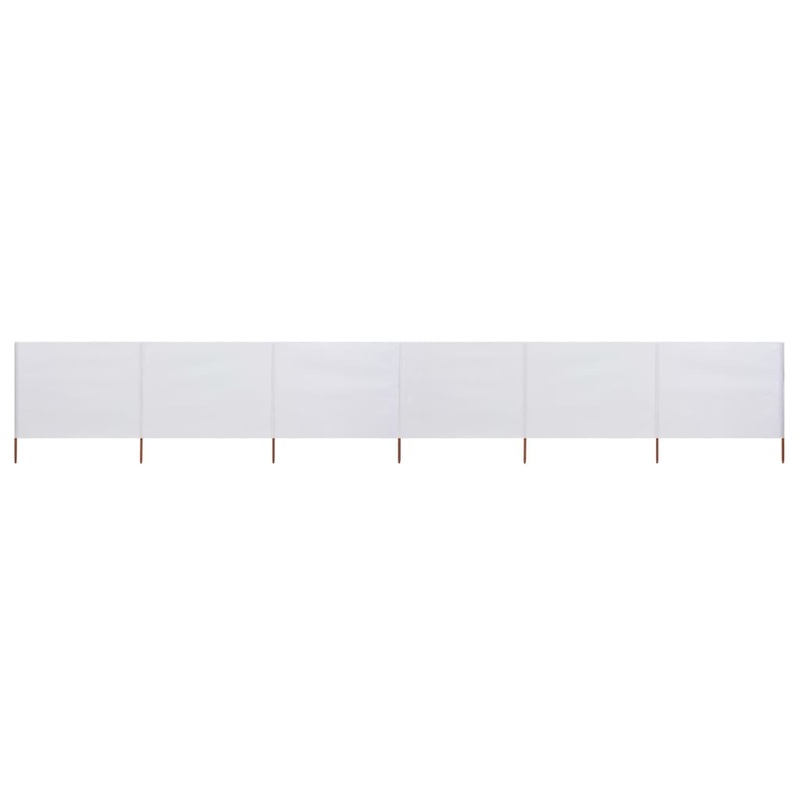 Berkfield 6-panel Wind Screen Fabric 800×120 cm Sand White