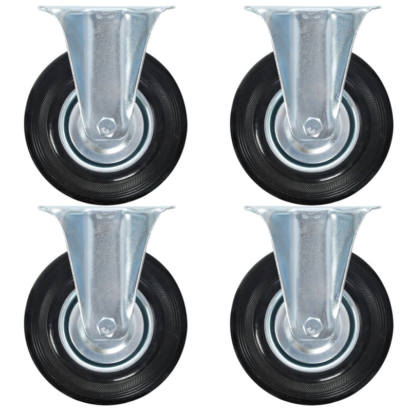 Berkfield 24 pcs Fixed Casters 125 mm