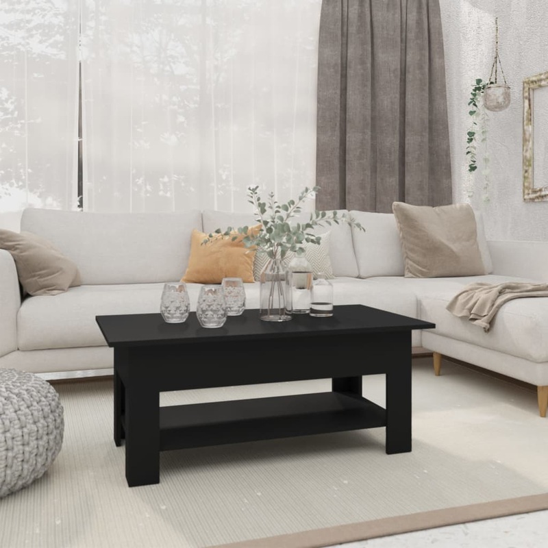 Berkfield Coffee Table Black 102x55x42 cm Engineered Wood