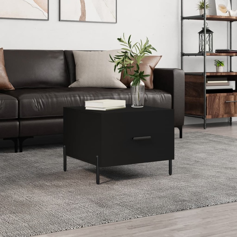 Berkfield Coffee Table Black 50x50x40 cm Engineered Wood