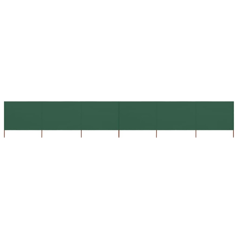 Berkfield 6-panel Wind Screen Fabric 800×160 cm Green