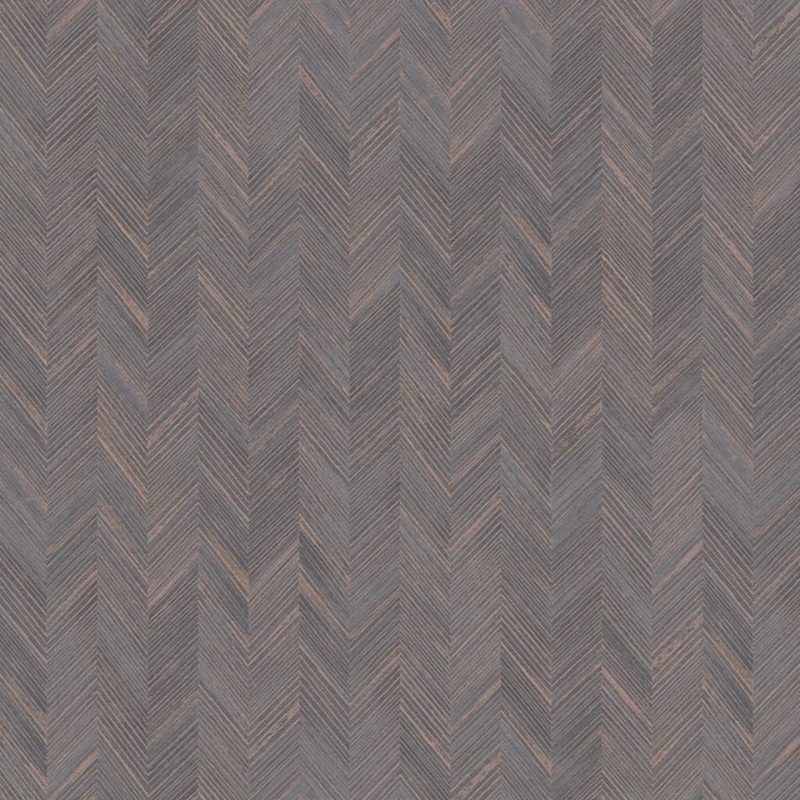 DUTCH WALLCOVERINGS Wallpaper Fishbone Brown and Gold