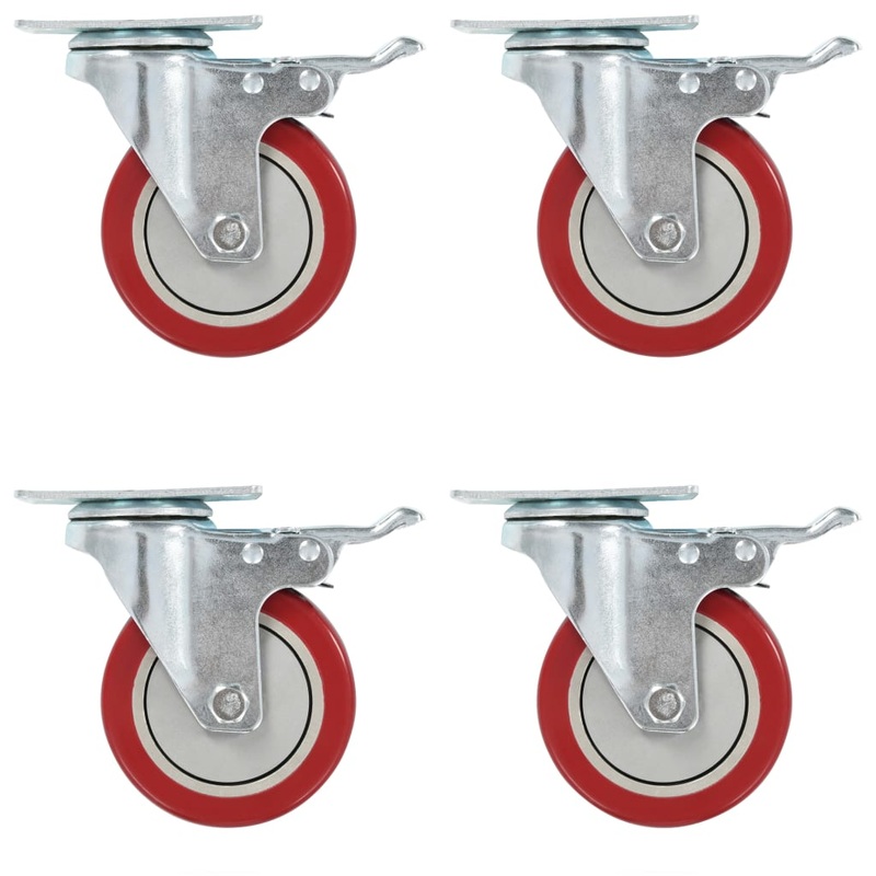 Berkfield 8 pcs Swivel Casters 100 mm